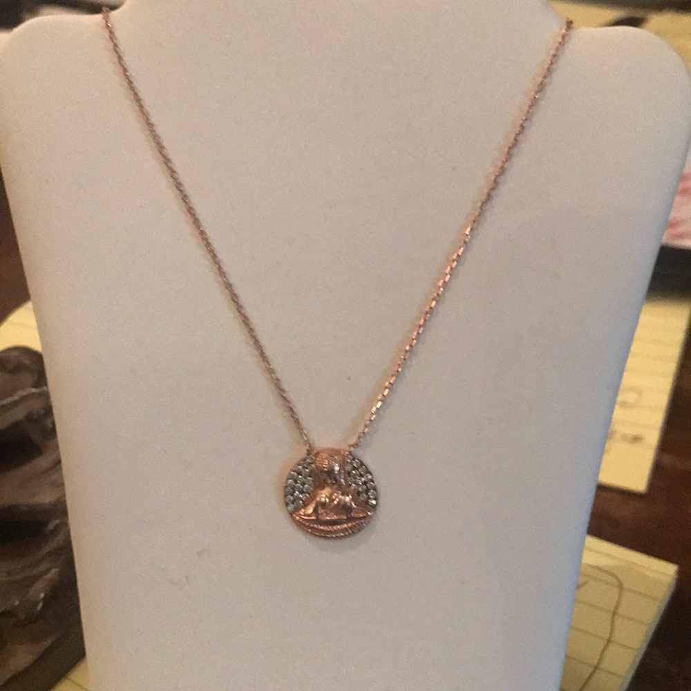 Rose gold plated Buddha necklace